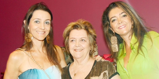 Maria Esmeralda , Marina Mussi e Dudi Mussi em evento na semana passada
